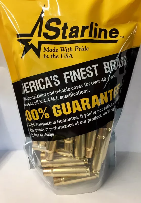 358 Winchester Unprimed Brass by Starline (100 pcs) - Hunt Gear Supply