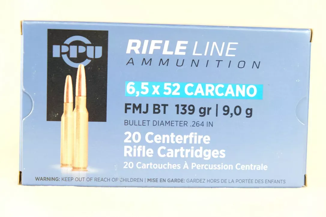6,5X52 Carcano FMJ BT Ammunition 139gr by PPU (20 pcs) - Hunt Gear Supply