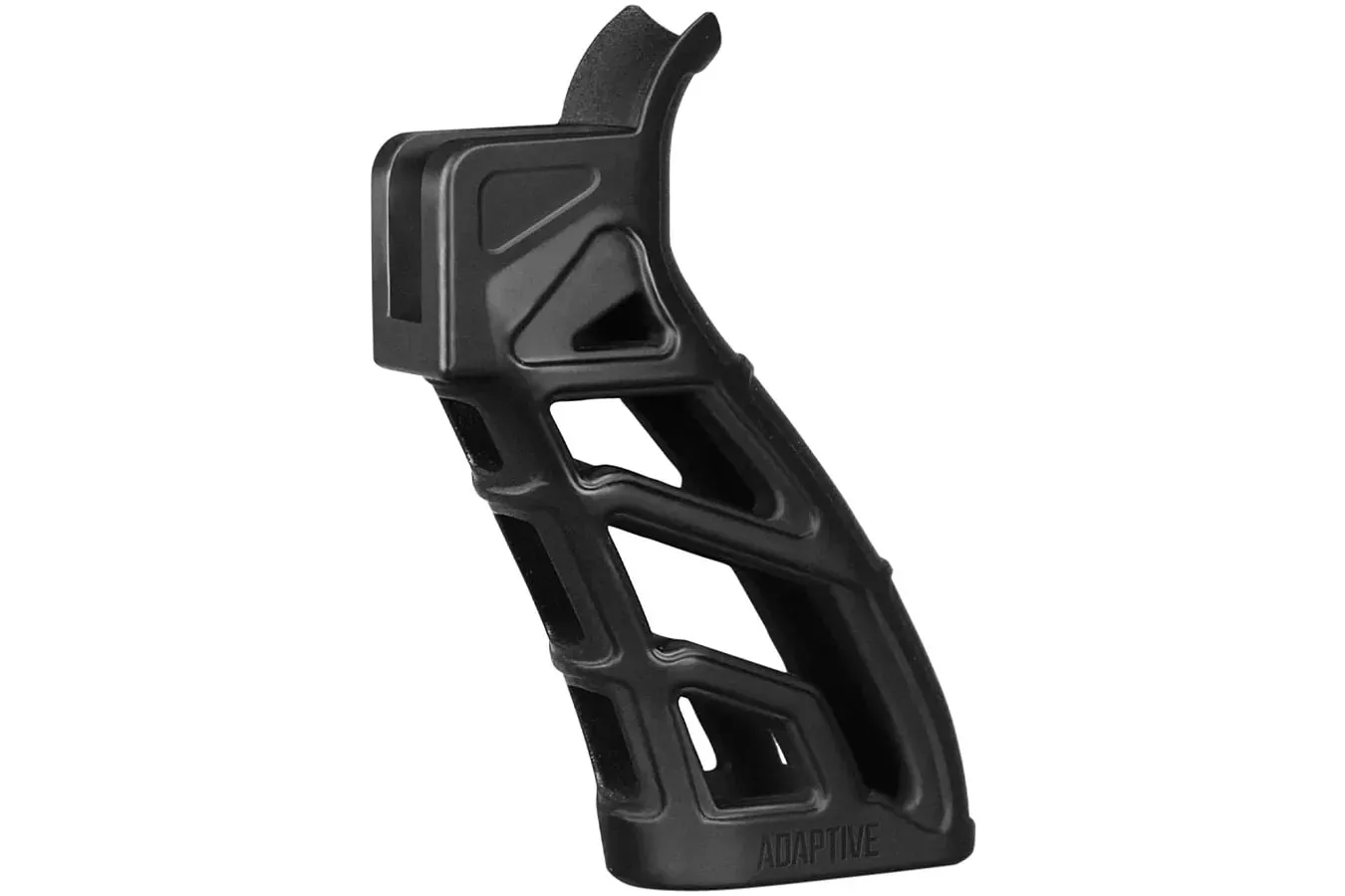 Adaptive Tactical Lightweight Tactical Grip (LTG) Skeletonized Black Polymer, 25 Degree Grip Angle, Fits AR Platform - Hunt Gear Supply