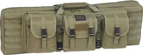 BULLDOG 37" 2 GUN TACTICAL CSE - 3 LARGE ACCESSORY POCKETS GRN - Hudson Valley Arms
