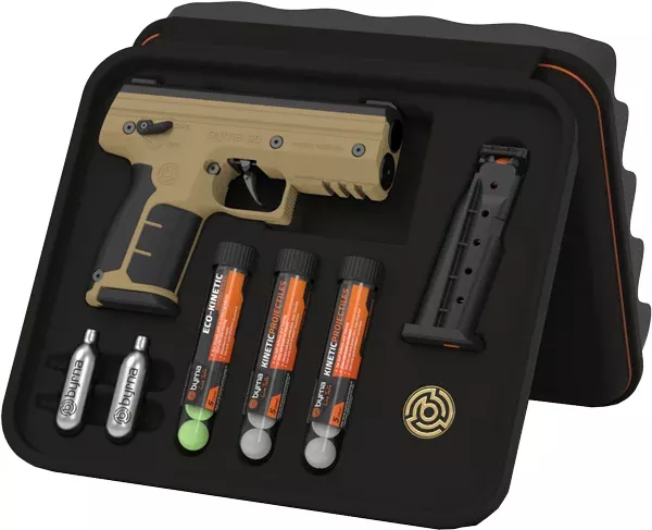 BYRNA SD KINETIC KIT TAN W/ - 2 MAGS & PROJECTILES - Hudson Valley Arms