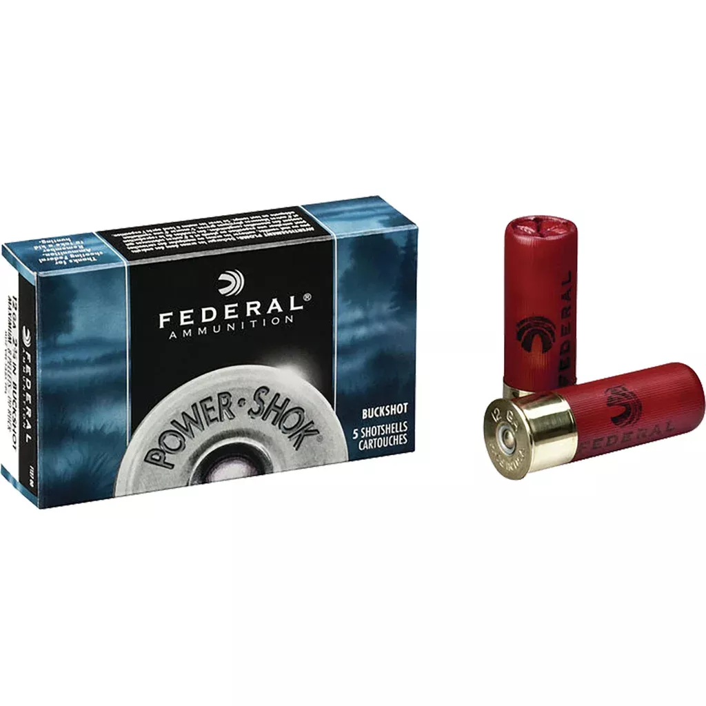 Federal Power-Shok Load 20 Gauge 3 in. 18 Pellets 2 Buck Shot 5 rd. - Hudson Valley Arms