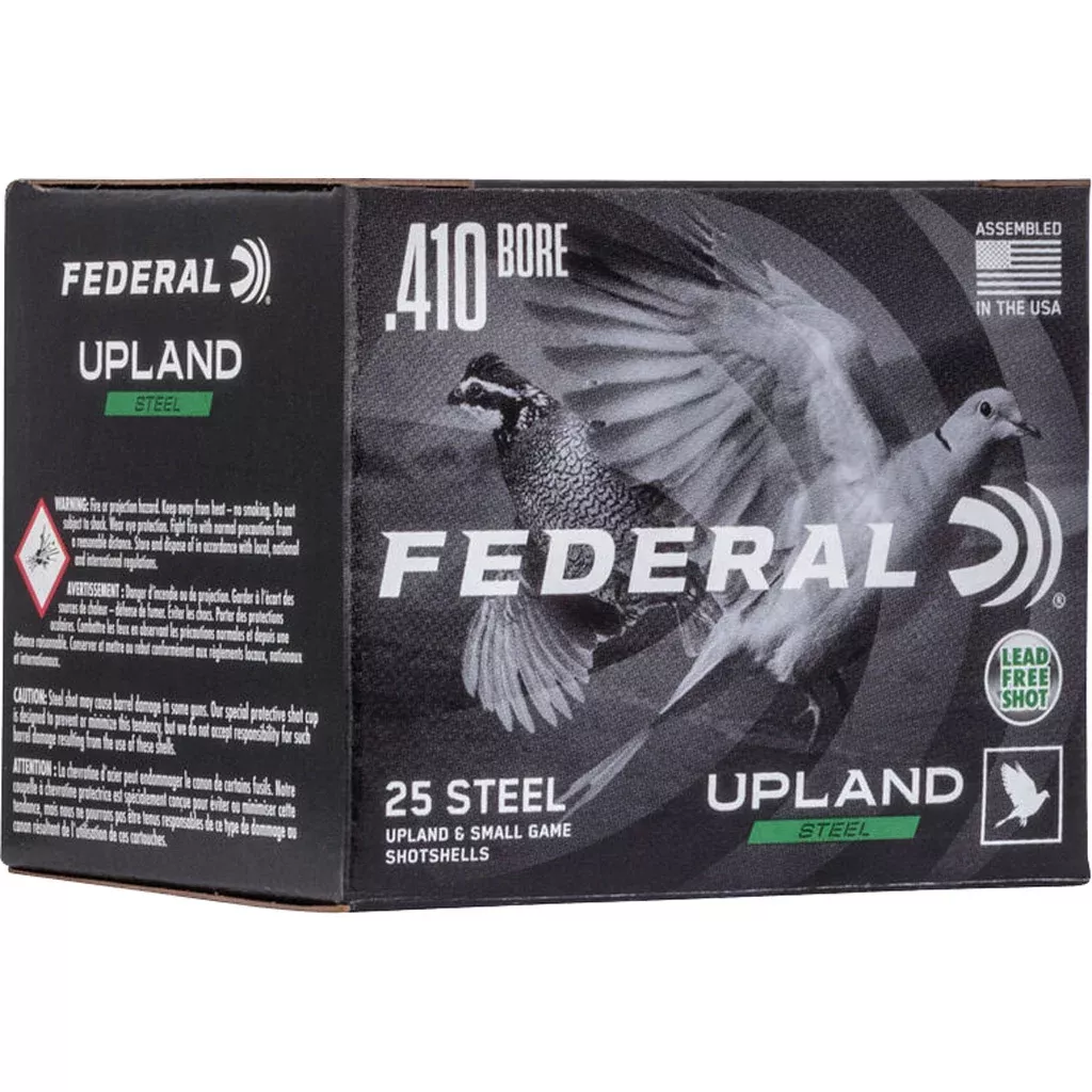 Federal Upland Steel Shotgun Ammo 410 ga. 3 in. 3/8 oz. 7.5 Shot 25 rd. - Hudson Valley Arms