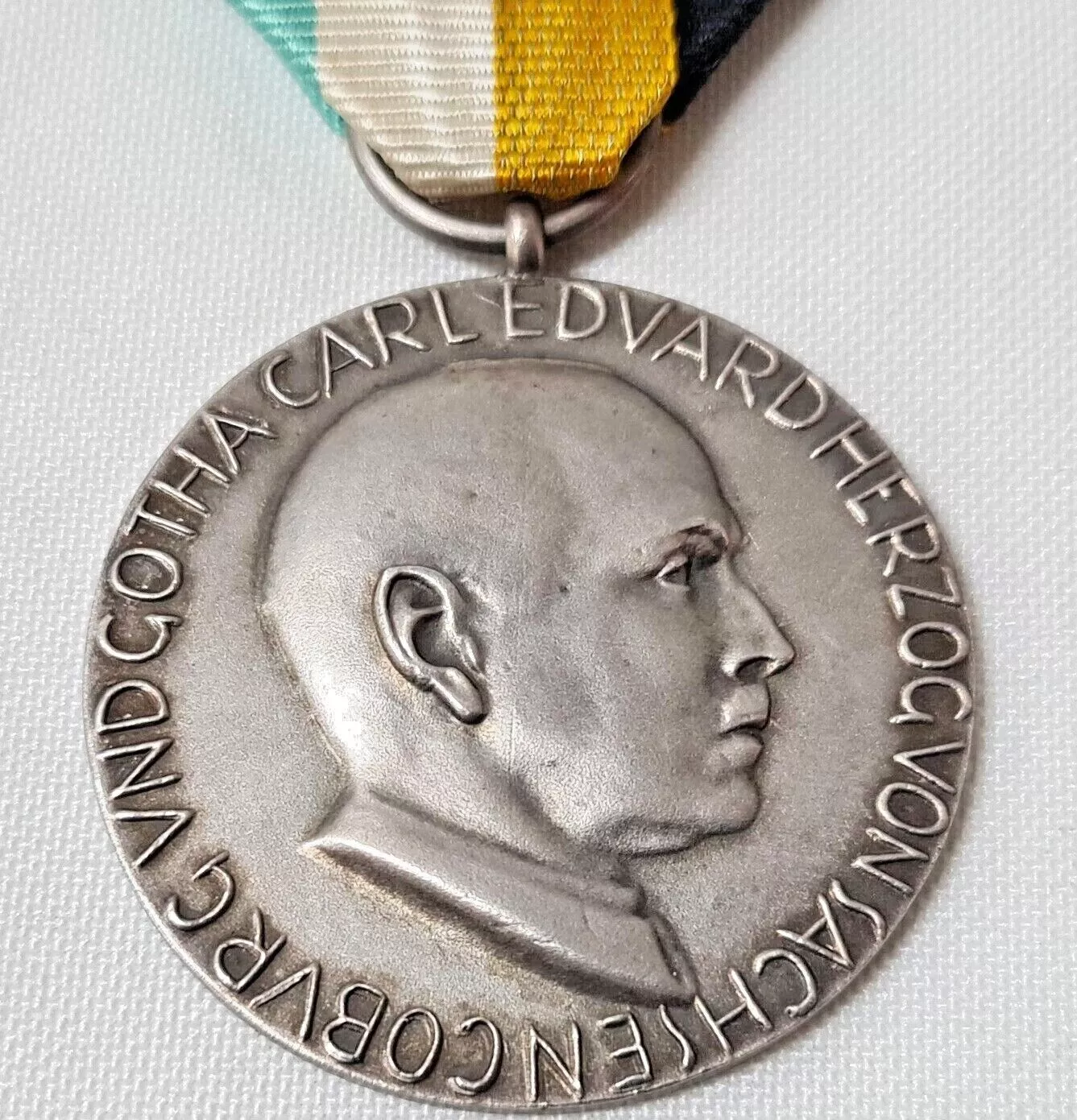 GERMANY POST WW1 1930 SAXE COBURG GOTHA DUKE CARL EDUARD SILVER JUBILEE MEDAL