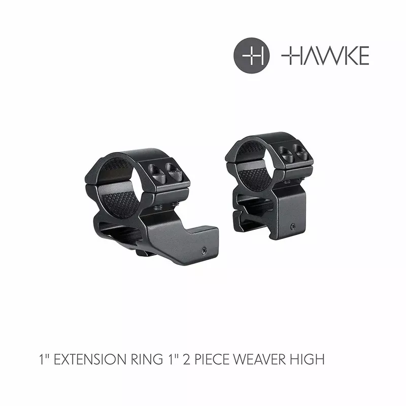 Hawke Extension 1 " Weaver High Riflescope Ring Mounts with 1 "/2 " Extension - Hunt Gear Supply