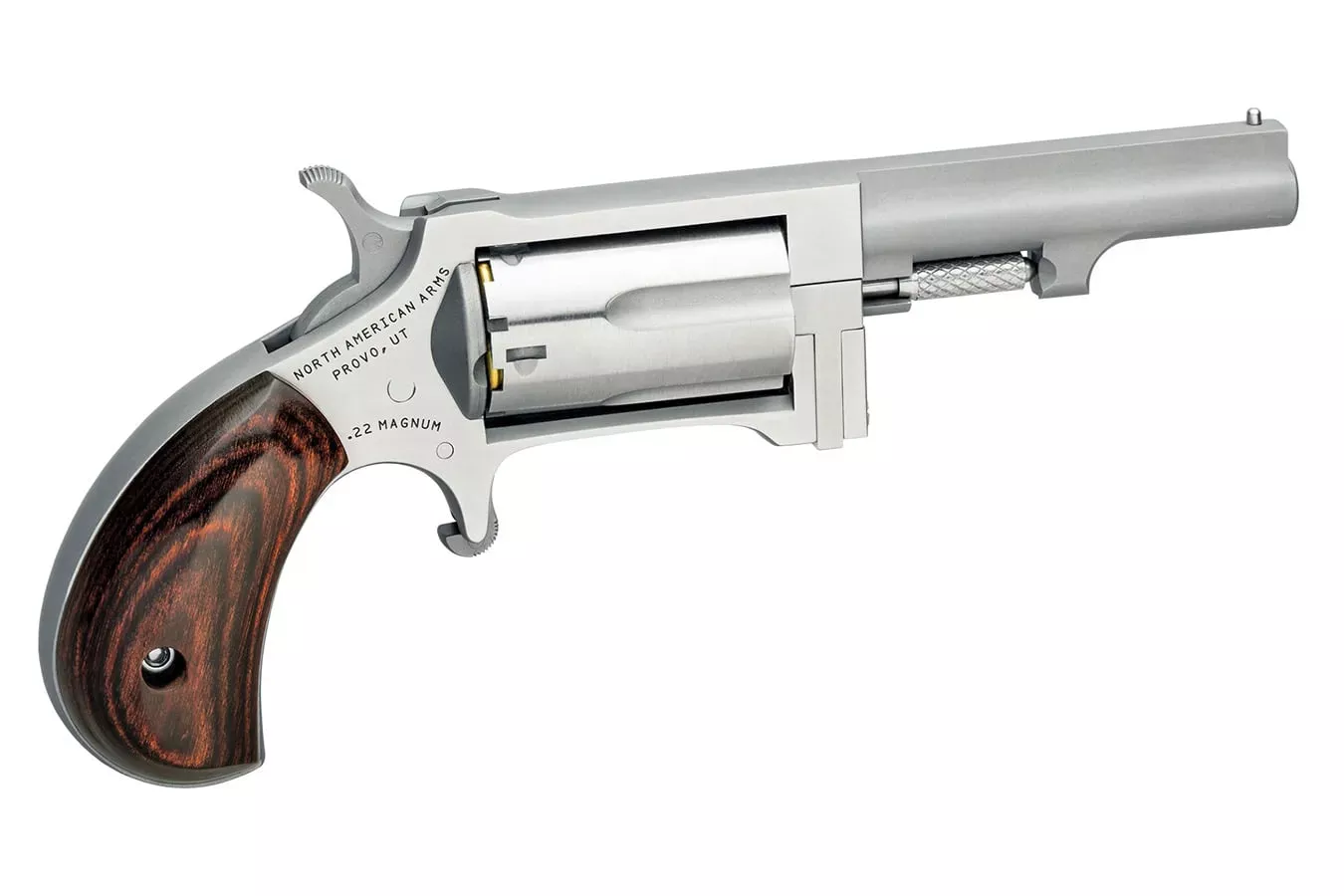 North American Arms Sidewinder 22 Magnum Revolver with Stainless Steel Finish and Rosewood Grip - Hunt Gear Supply