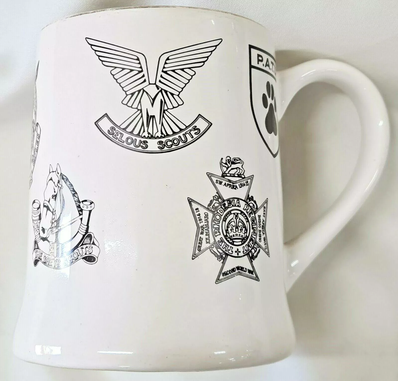 VINTAGE RHODESIAN ARMY UNITS & ARMS OF SERVICE BEER MUG