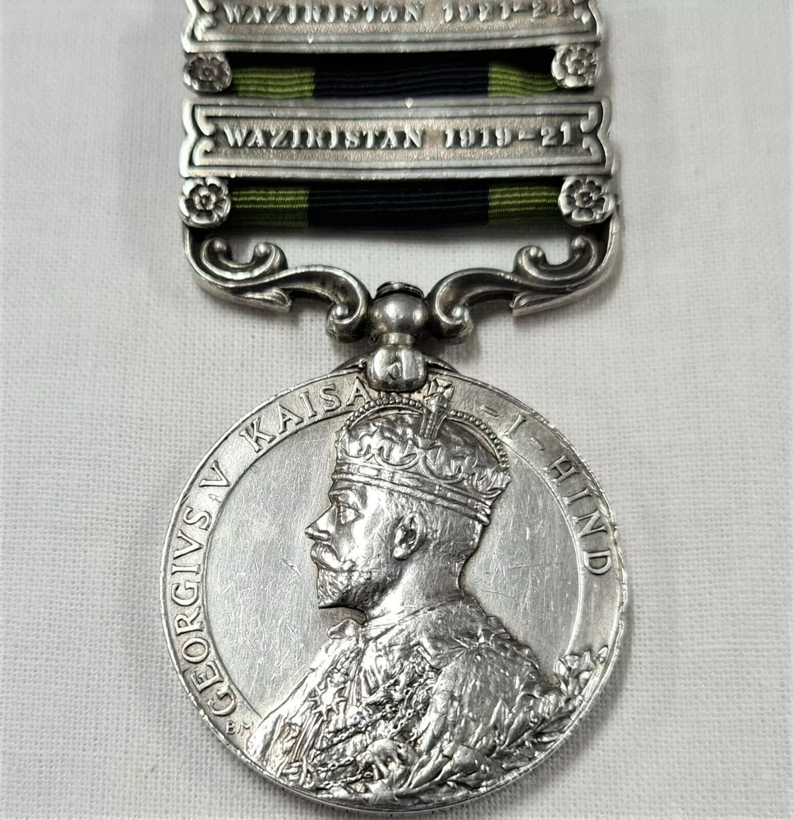 WW1 INDIA GENERAL SERVICE MEDAL WAZIRISTAN CAMPAIGN SEPOY KHAN 26 PUNJABIS IGSM