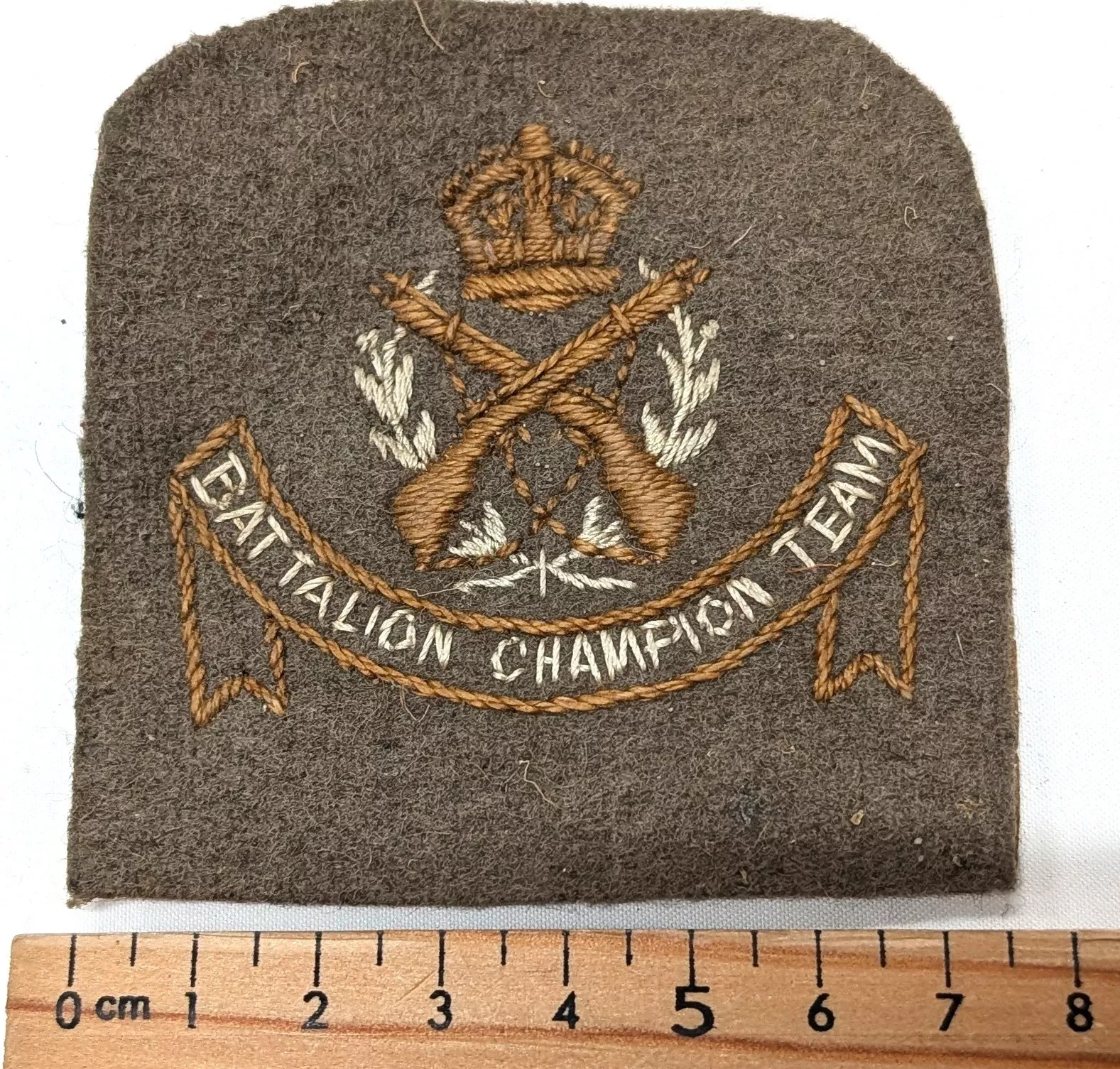 WW1 to WW2 Australian Army Battalion Champion Team marksman’s uniform patch badge